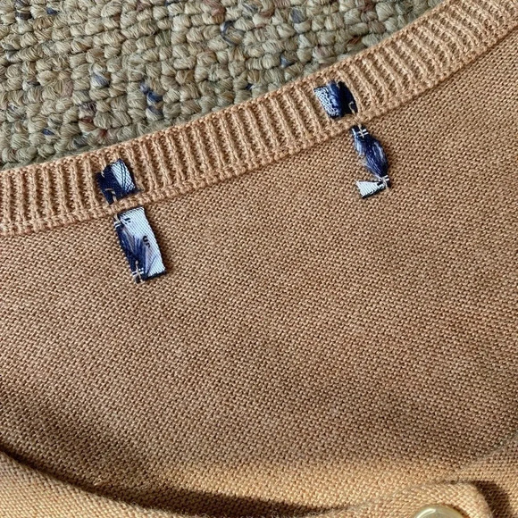 Novelty Embroidery Boho Soft Cozy Casual Cardigan Sweater Women Plus 1X Stretch - Picture 7 of 7